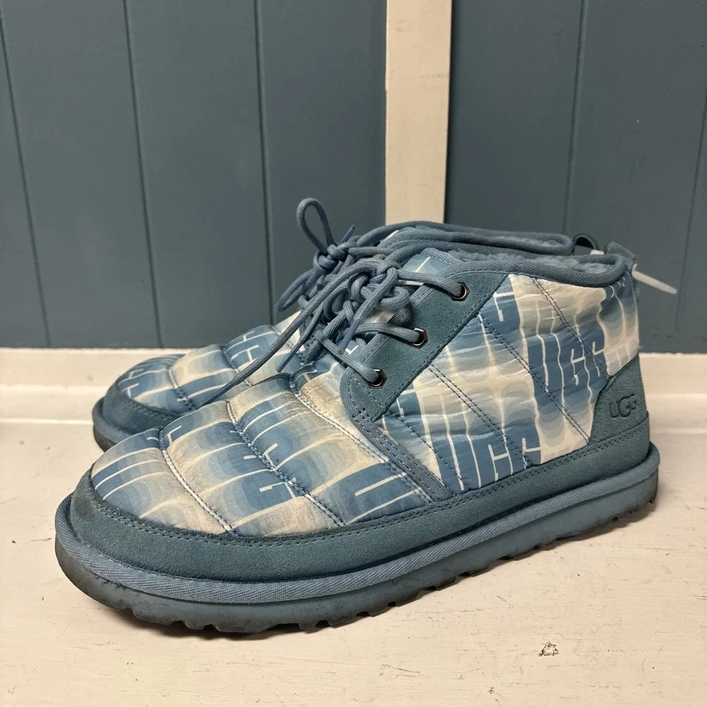 UGG Neumel‎ LTA Wavelength Mens Insulated Winter Snow Boots Size 11 Blue White